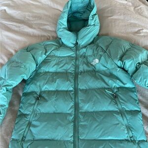 The North Face Mint Green Puffer Jacket